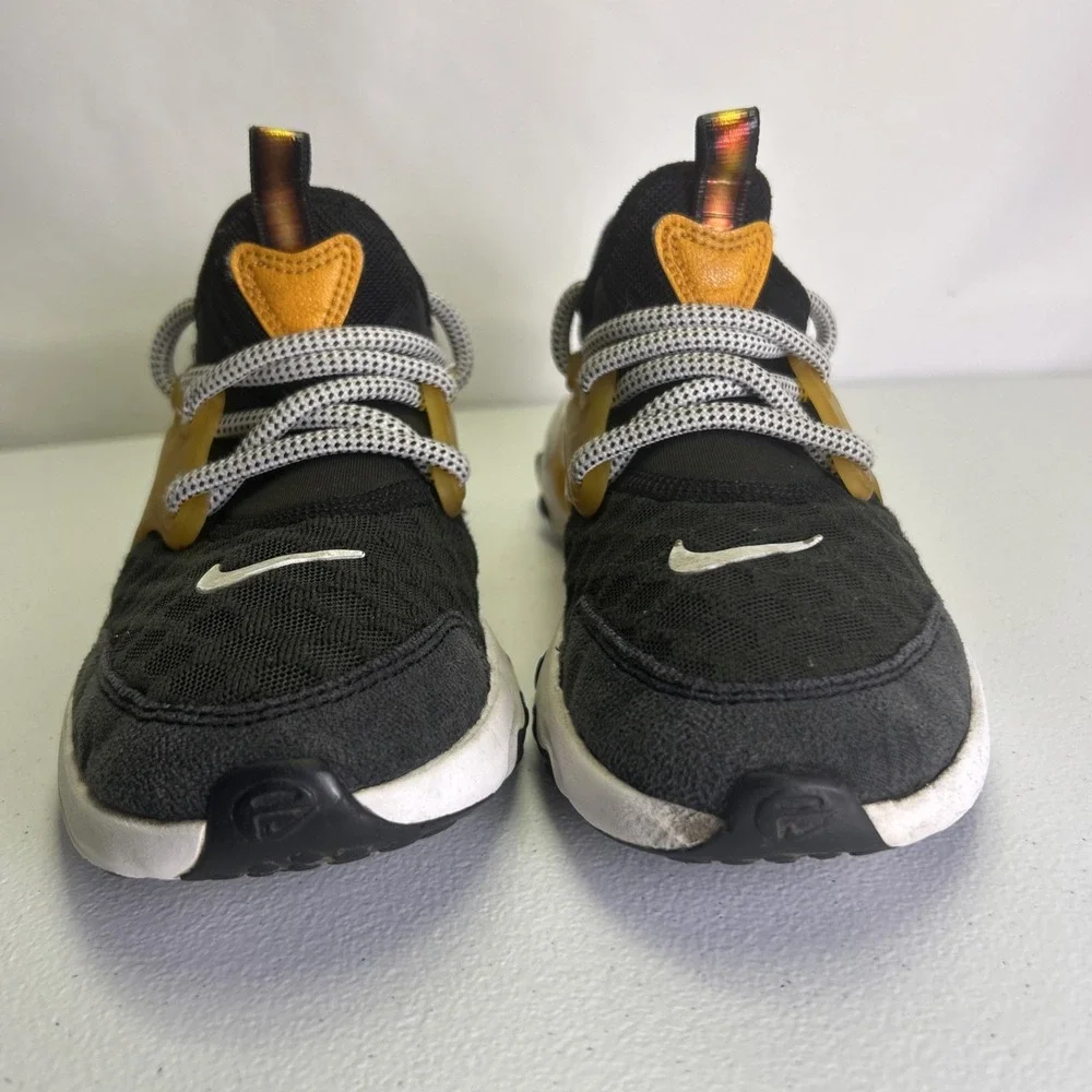 Nike React Presto GS Black Yellow Ceramic Honey Bee Kids Size 1.5Y Running Shoes